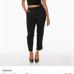 Babaton, black cropped pants